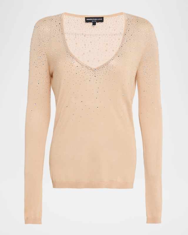 Mirasol Crystal Splash V-Neck Sweat